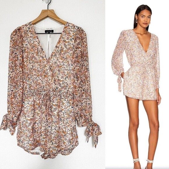 1. State Floral Romper Sz XS - Picture 1 of 11